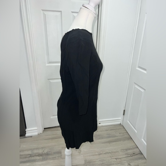 Bird by Juicy Couture Black Stretchy Dress with shoulder pads - Picture 2 of 9